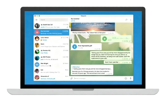 Telegram网页版电脑登录界面